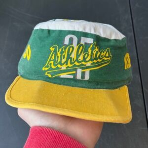 VTG Oakland Athletics KSFO 560 Radio Baseball Cap Green Yellow Elephant Logo